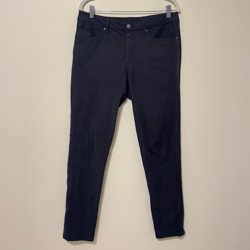 Lululemon ABC Slim Pants Warpstreme Size 32 Gray Obsidian Men’s - Picture 2 of 8